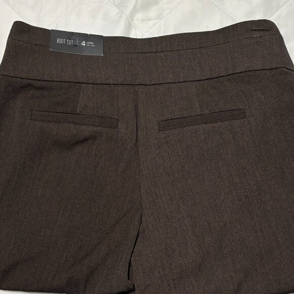 Maurices Women’s Brown Bootcut Dress Pants Size 4 Long Stretch Career Work - Picture 3 of 7